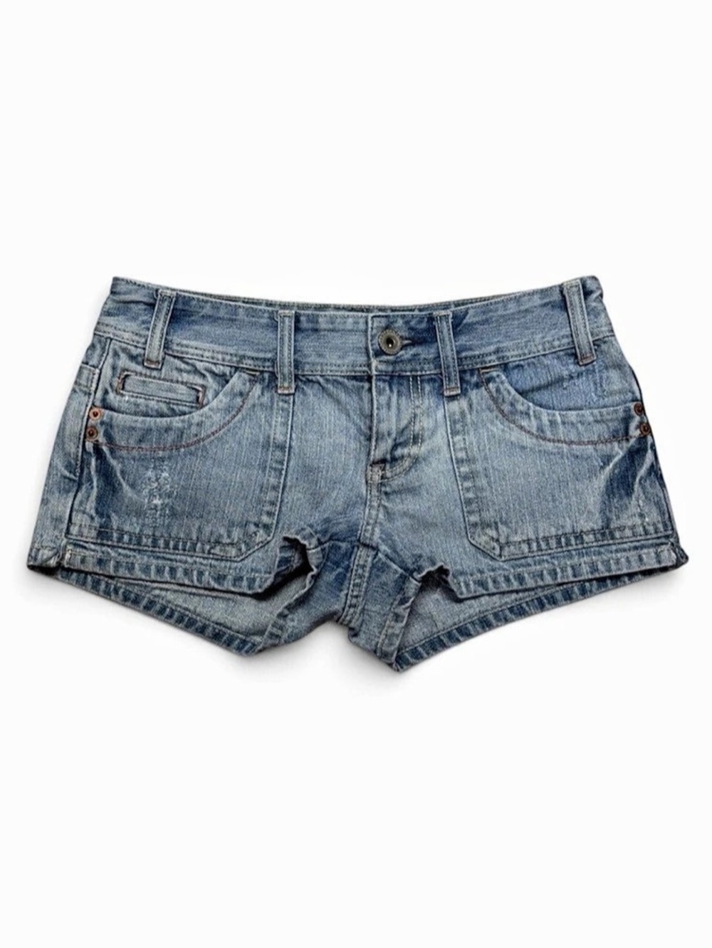 Vintage Y2K American Eagle Low Rise Denim Micro Shorts Size 0a